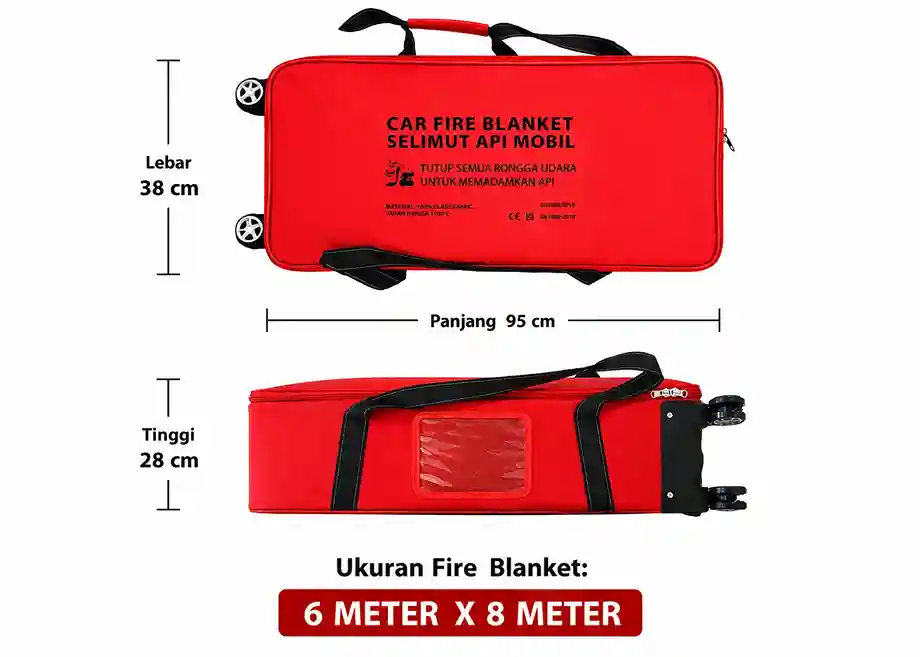 Thumbnail Car Fire Blanket 6x8 Hard Case Roda – Selimut Api Mobil Fiberglass 100%