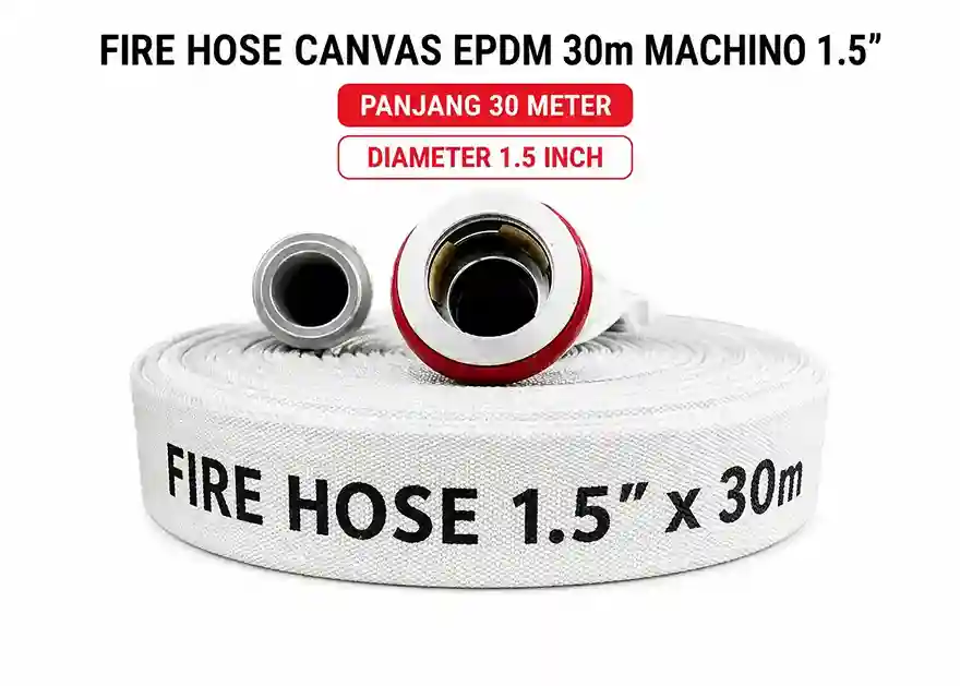 Fire Hose Canvas EPDM 30m Machino 1.5" & 2.5"