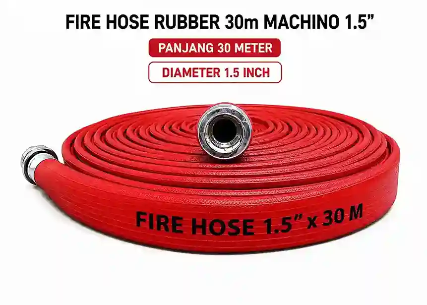 Fire Hose Rubber 30m Machino 1.5"-3"