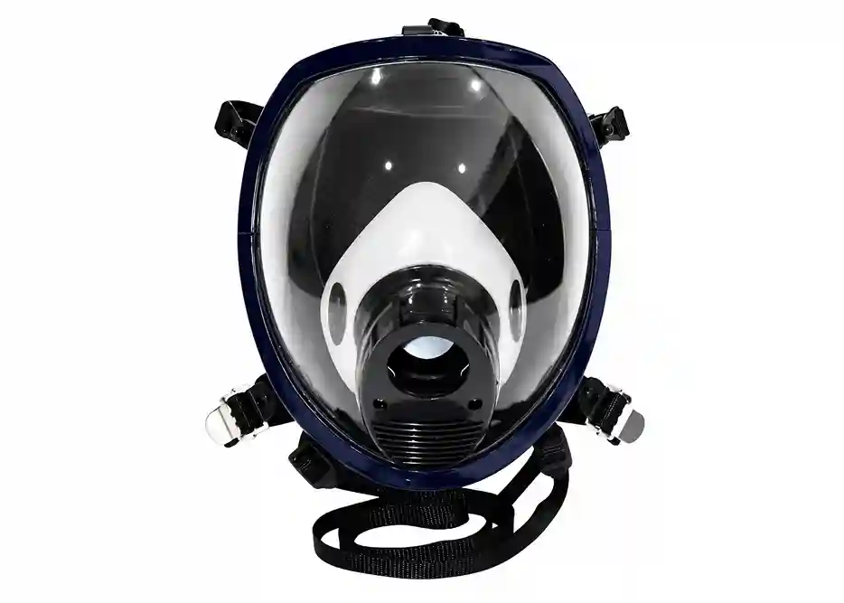 Full Face Mask SCBA – Masker Pernapasan Silikon Fleksibel, Visibilitas Luas, Anti-Kabut