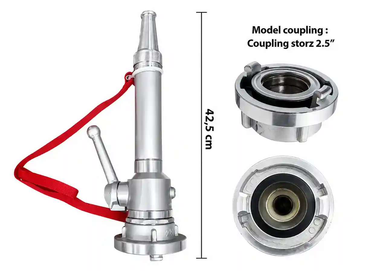 Thumbnail Jet Nozzle Storz Aluminium 1.5", 2", 2.5" dengan ON-OFF Ball Valve Handle