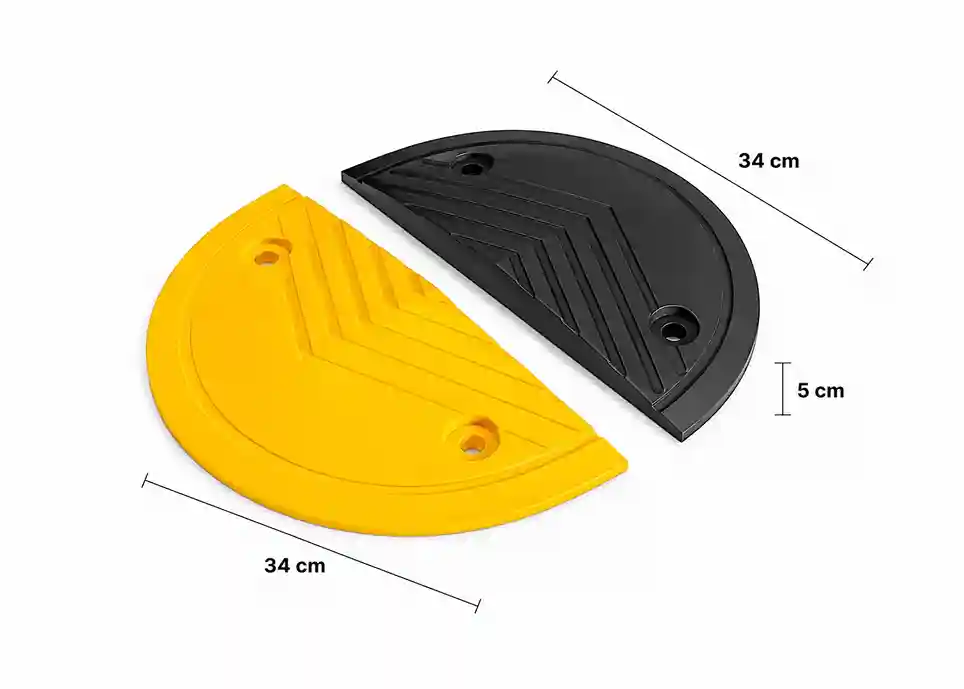 Rubber End Cap Speed Bump 34x34x5 & 34x34x7 cm