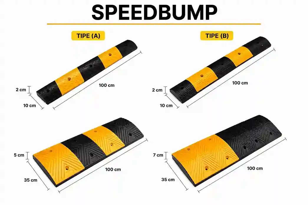 Rubber Speed Bump – Polisi Tidur Karet 100 cm