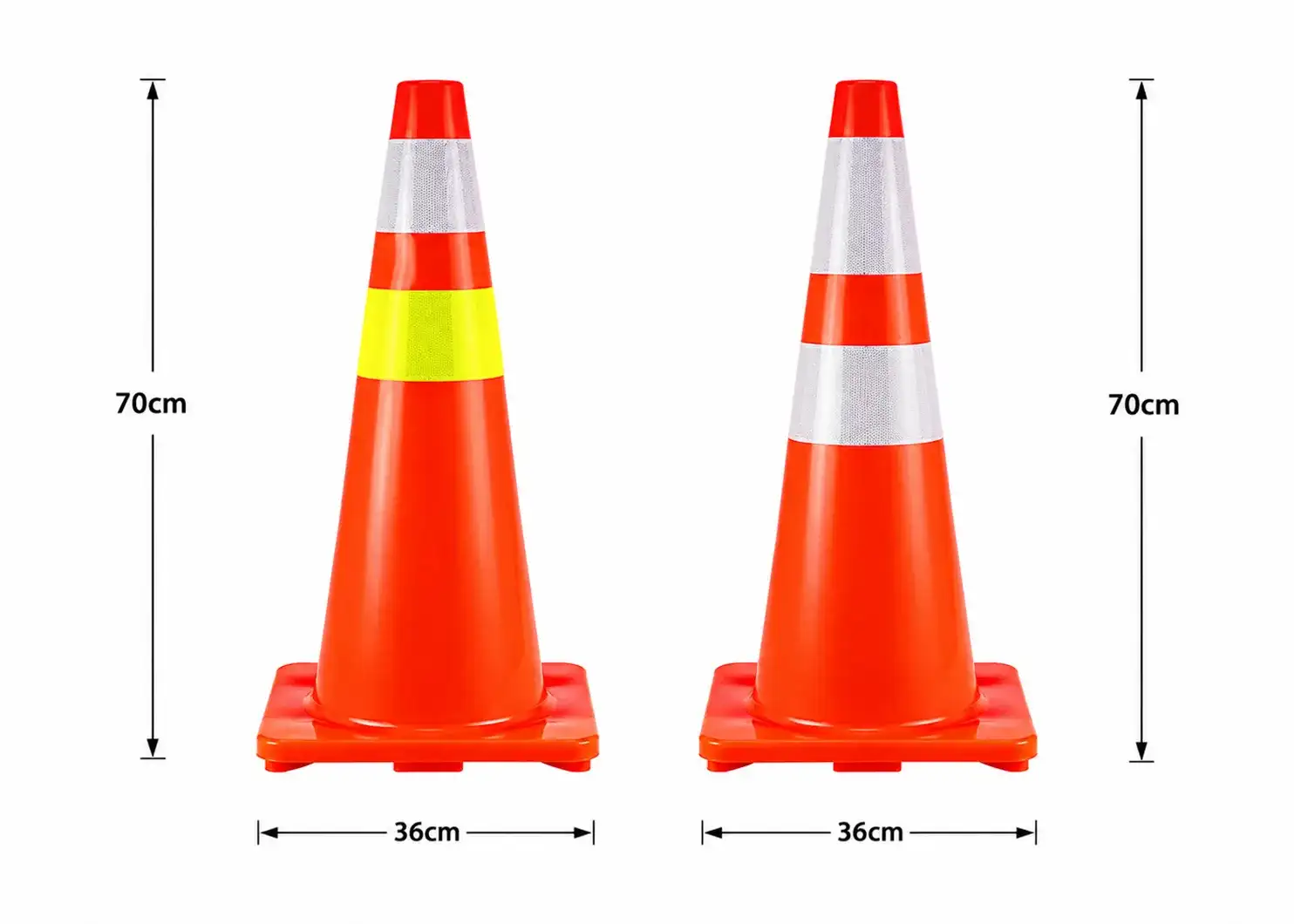 Thumbnail Traffic Cone Karet Double Reflective – Kerucut Lalu Lintas Rubber dengan Double Scotchlite